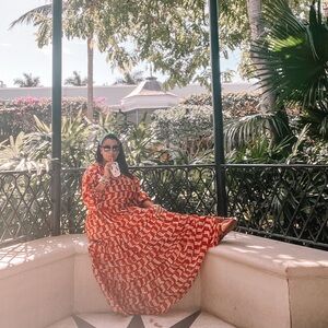 Dillards J. Marie boot pattern maxi dress